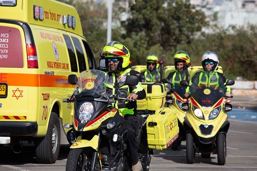 רוכבי יחידת האופנועים של מדא, צילום: דוברות מדא